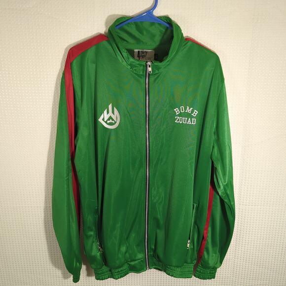 Thirty Eight Other - Thirty Eight Merchandise XL Track Jacket Green Red Bomb Squad Hip Hop YKK Zip